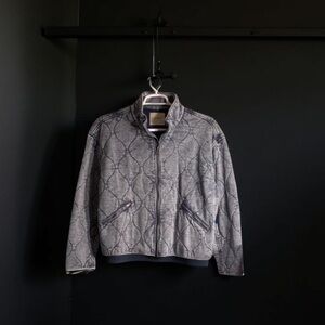 Lucky Brand Blue Quilted Jacket with a Wave Pattern